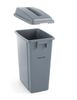 Slim waste bin, AmerBox, 60L, Light grey, 455x315x(H)580mm 2