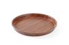 Serving tray, round, non-slip, high rim, laminated, AmerBox, Mahogany, ⌀420x(H)30mm 2