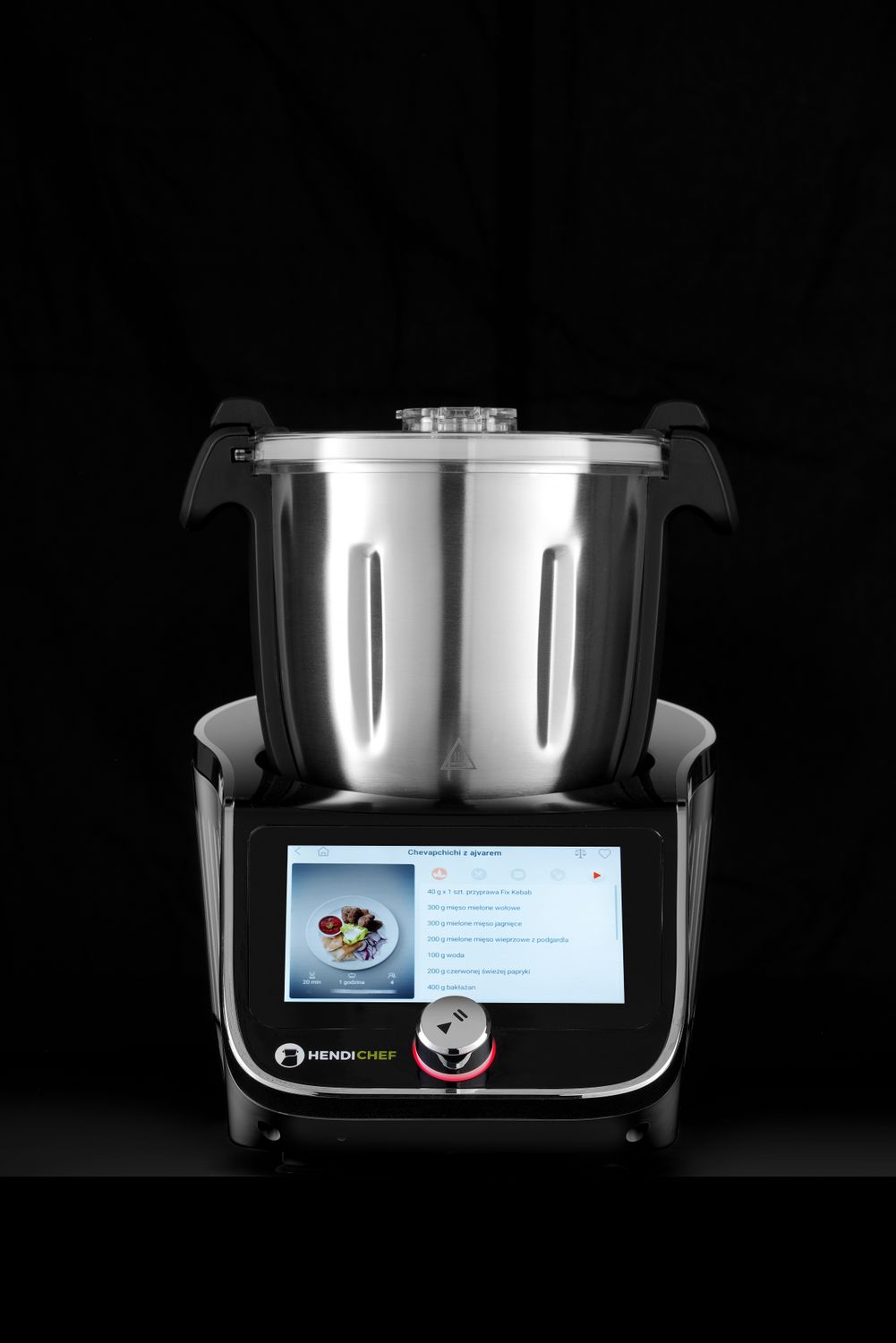 HENDI HENDICHEF – multifunkční kuchyňský robot s vařením, 3 l, 1400 W, černý