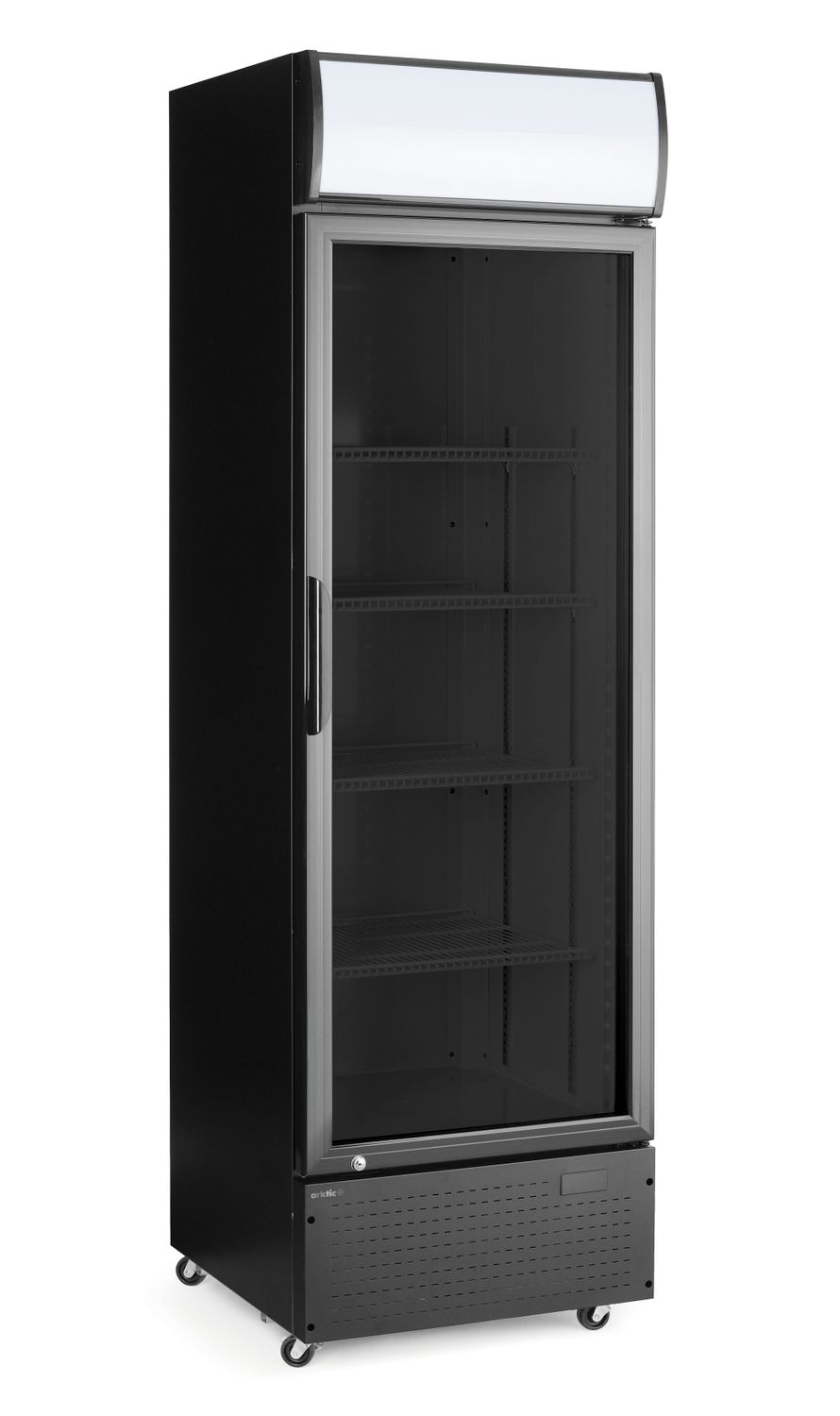 Jednokřídlá chladnička s podsvíceným panelem , Arktic, 254L, Černá, 220-240V/250W, 578x605x(H)1980mm Arktic jednokřídlá chladnička
