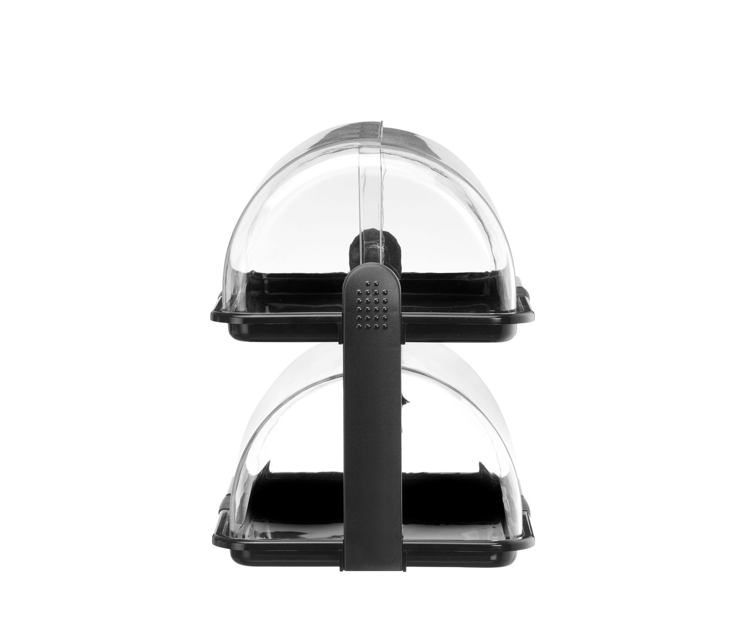 HENDI – dvoupatrová bufetová vitrína Roll-top, černá, 380 × 260 × 355 mm, 871614