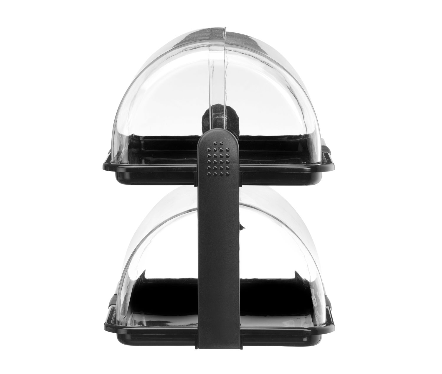 HENDI – dvoupatrová bufetová vitrína Roll-top, černá, 475 × 325 × 415 mm, 871652