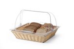 Basket with roll top cover