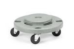 Suporte com rodas para caixote do lixo redondo, AmerBox, adapta-se a 691403, ø400x(H)165mm