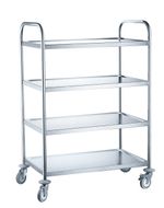 Serving trolley with 4 shelves