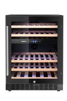 Wijnkoeler, 2 zones, 46 flessen, Arktic, Zwart, 570x595x(H)820mm