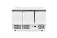 Refrigerated counter, 3 doors, Arktic, With 40 mm backsplash, 254L, Silver, 230V/220W, 1365x700x(H)908mm