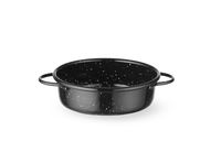Braadpan "fuente", geëmailleerd, HENDI, Zwart, ⌀120x(H)40mm