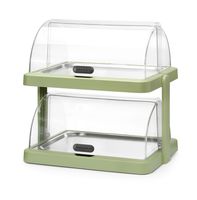 Roll top cooling display Duo UNIQ, HENDI, designed by Robert Bronwasser, Double, Green, 480x355x(H)480mm, Rectangular