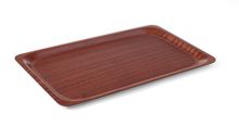 Serving tray, rectangular, non-slip, laminated, AmerBox, Mahogany, 330x430mm