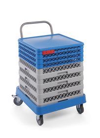 Trolley für Geschirrspülkörbe mit Griff, HENDI, 575x545x(H)920mm