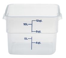 CamSquare transparent polypropylene food storage container., Cambro, Camsquare, 11.4 L, 11,4L, Transparent, 256x310x(H)210mm