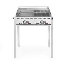Green fire 2 põletiga, HENDI, Profi Line, Emailitud valumetallist Gastronorm 1/1 küpsetusalus ja rest, 11,6kW, 740x615x(H)825mm