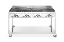 Green Fire 4 põletiga, HENDI, Profi Line, ratastega alusel, Helehall, 22kW, 1400x612x(H)825mm