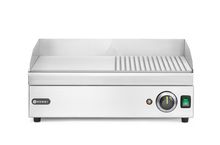 Grillplatte halb gerillt, HENDI, Kitchen Line, 220-240V/2400W, 527x404x(H)233mm