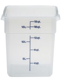 CamSquare transparent polypropylene food storage container., Cambro, Camsquare, 17.2 L, 17,2L, Transparent, 256x310x(H)320mm