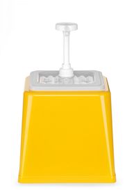 Pojemnik do sosów z pompką, HENDI, 2,5L, żółty, 230x210x(H)327mm