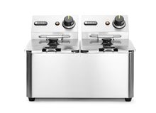 Frytkownica 2x4 l, HENDI, Kitchen Line, 8L, 230V/6000W, 470x380x(H)315mm
