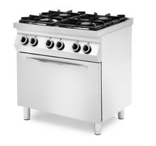 4 põletiga gaasipliit, gaasi või elektrilise ahjuga, HENDI, GN 1/1, 230V/22000W, 19kW, 800x700x(H)900mm