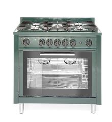 Gaasipliit - 5 põletit koos elektriahjuga, HENDI, Kitchen Line, GN 1/1, Roheline, 230V/2900W, 14,3kW, 900x655x(H)850mm