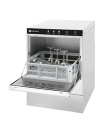Glasswasher 40x40 - electromechanical control, HENDI, 230V/2800W, 472x566x(H)705mm