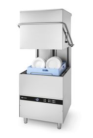 Hood dishwasher 50x50 - electromechanical control, HENDI, 400V/8600W, 745x900x(H)1406mm