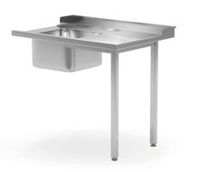 Loading table with sink for dishwasher, HENDI, right side, 1200x700x(H)850mm