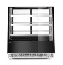 Refrigerated display cabinets with 3 slanted shelves, Arktic, Black, 230V/490W, 833x1200x(H)1460mm