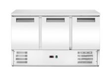 Refrigerated counter with 3 doors, Arktic, 219L, 220-240V/152W, 1365x700x(H)855mm