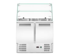 2-ukseline klaasist pealisehitusega külmutatud salatilett 2 uksega, Arktic, 146L, 230V/145W, 695x900x(H)1270mm
