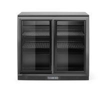 Lodówka barowa z podwójnymi drzwiami suwanymi, Arktic, 158L, czarny, 230V/160W, 520x900x(H)870mm