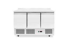 Stół chłodniczy 3-drzwiowy z blatem roboczym, Arktic, 254L, srebrny, 230V/220W, 1365x700x(H)908mm