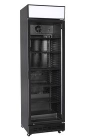 Jednodrzwiowa lodówka typu back bar, Arktic, Pane z oświetleniem LED i przełącznikiem , 274L, czarny, 230V/250W, 600x577x(H)2029mm