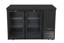 Chłodnicza lada barowa, szklane drzwi, Arktic, 4 półki, 283L, czarny, 230V/185W, 1217x631x(H)865mm