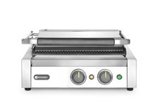 Grill kontaktowy Panini, HENDI, Timer, srebrny, 220-240V/2200W, 430x375x(H)216mm, Prostokątny