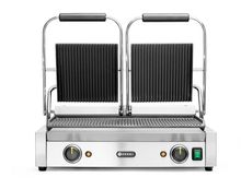 Kontaktgrill - Doppelversion, gerillte Ausführung, HENDI, oben und unten gerillt, 230V/3600W, 570x375x(H)216mm