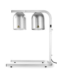 Wärmebrücke mit 2 Infrarotlampen, HENDI, Silber, 230V/250W, 453x360x(H)790mm