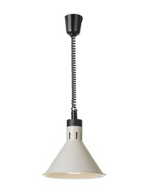 Rise and fall heat lamp conical, HENDI, White, 230V/250W, ⌀275x(H)250mm