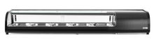 Witryna chłodnicza do sushi, Arktic, Pojemność: 5x GN 1/2 (H)40 mm – pojemniki w zestawie., czarny, 230V/190W, 420x1800x(H)265mm