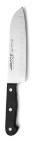Nůž Santoku s ostřím Granton, řada UNIVERSAL, Arcos, Černá, (L)290mm