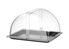 Roll-top display tray, HENDI, GN 1/2, Black, 325x265mm, Rectangular