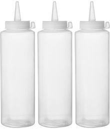 Dyspensery do zimnych sosów - 3 szt., HENDI, 0,7L, transparentny, 3 szt., ⌀70x(H)245mm
