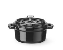 Cast iron casserole enamelled, HENDI, 0,27L, Black, 130x100x(H)48mm, Round