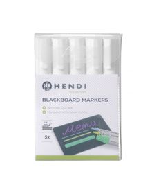 Blackboard markers 6 mm, HENDI, 5 white markers