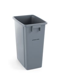 Slim waste bin, AmerBox, 60L, Light grey, 455x315x(H)580mm