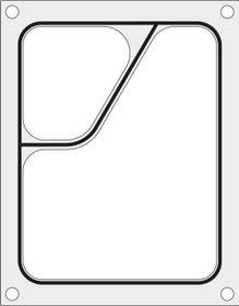 Matrica metināšanas iekārtai Bokama AG02E un AG02HD, HENDI, divu nodalījumu paplātei colt 227x178 mm