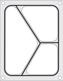 Matrize für Versiegelungsmaschine, HENDI, ein dreiteiliger Behälter (227x178 mm)