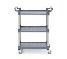 Servierwagen aus Polypropylen mit 3 Fächern, klein, AmerBox, 800x420x(H)945mm