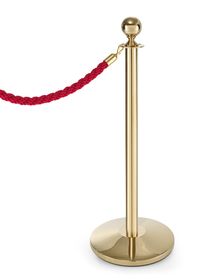 Barrier post gold finish, HENDI, post + base, ⌀360x(H)1010mm