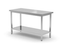 Central table with shelf – bolted, depth 600 mm, HENDI, Kitchen Line, 800x600x(H)850mm